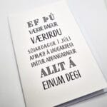 Ef þú værir dagur - Kort