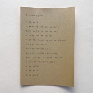 framed typewritten poems
