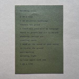 framed typewritten poems