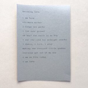 framed typewritten poems