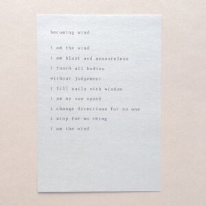 framed typewritten poems