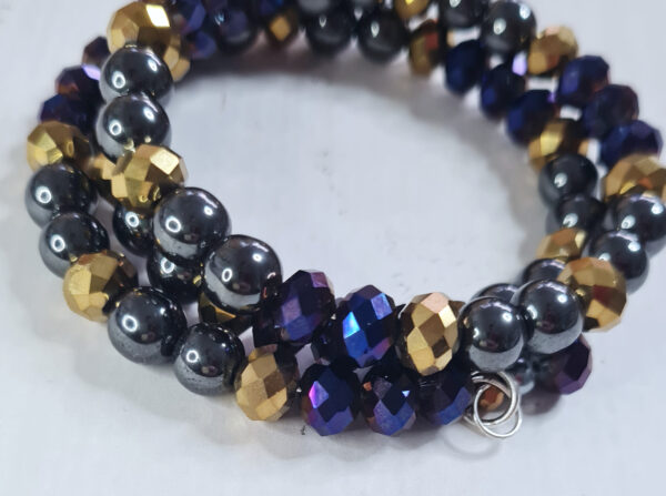 Armband - svart/fjólu/gyllt - Image 3