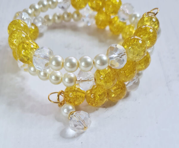 Armband - gúllt/perlu, glit - Image 2