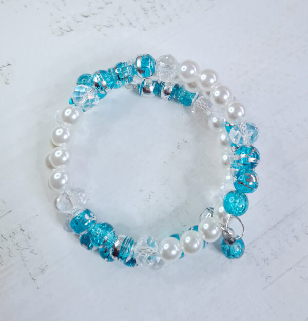 Armband - blátóna/silfrað/glit - Image 2