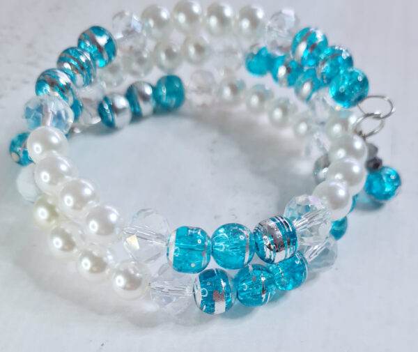 Armband - blátóna/silfrað/glit - Image 3