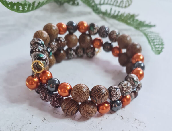 Armband - brúntóna/viðartónar/orange - Image 3