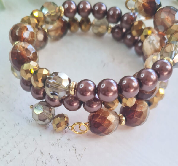 Armband - brúntína/gyllt/glit - Image 3