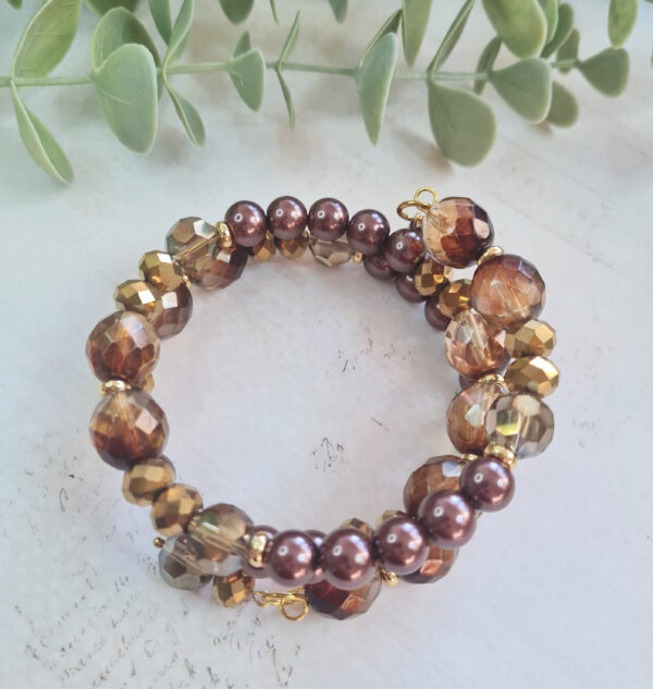 Armband - brúntína/gyllt/glit - Image 2