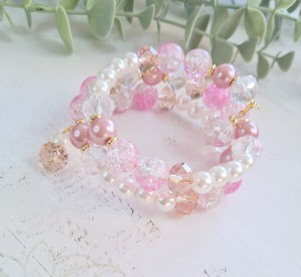 Armband - bleiktónar/gyllt/glit - Image 2