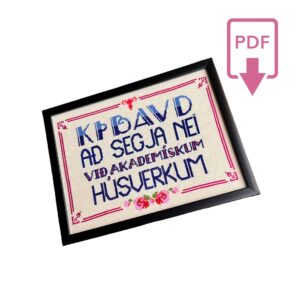 KÞBAVD að segja nei við akademískum húsverkum - uppskrift