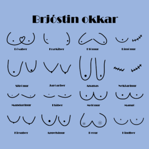 Nektarínur veggspjald - 3 tegundir