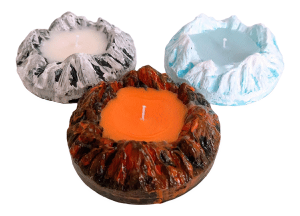 Gypsum Volcano, Iceberg and snowy mountains Candle