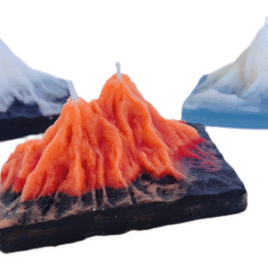 Volcano, Iceberg and snowy mountains wide