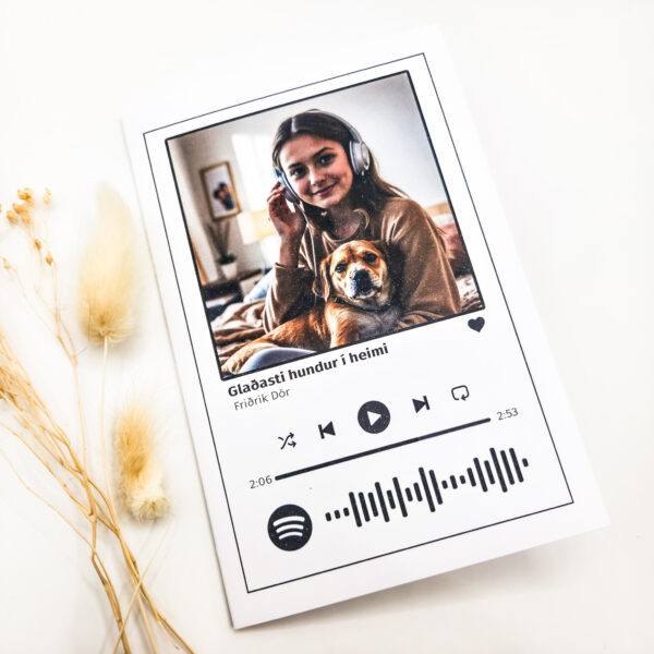 Kort með Spotify kóða