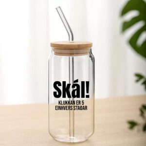 Glas með vinylmiða (Val)