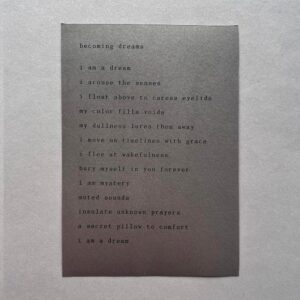 framed typewritten poems