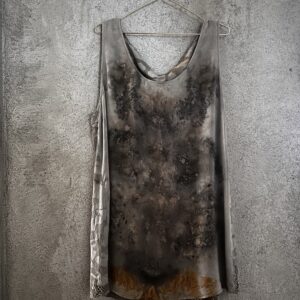 rust print silk top